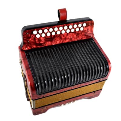 Excellent, German Made, Vintage, Top Quality, Diatonic Button Accordion Hohner Corso 8 Bass - 3 voice in G/C (Sol-Do) 21x8 buttons image 4