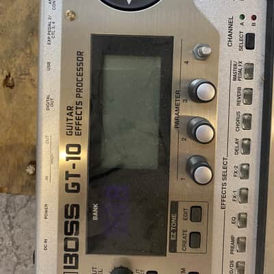 (2 Pieces) Boss GT-10 Guitar Effects Processor 2008 - 2012 - Silver (NON-FUCTIONING FOR PARTS) image 6
