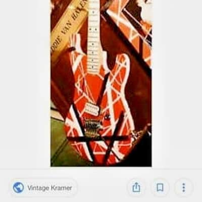 LOCKE CUSTOMS - KRAMER "ORLANDO HARD ROCK CAFE STRIPES"  FLOYD ROSE BODY FRANKENSTRAT EVH 5150 image 15