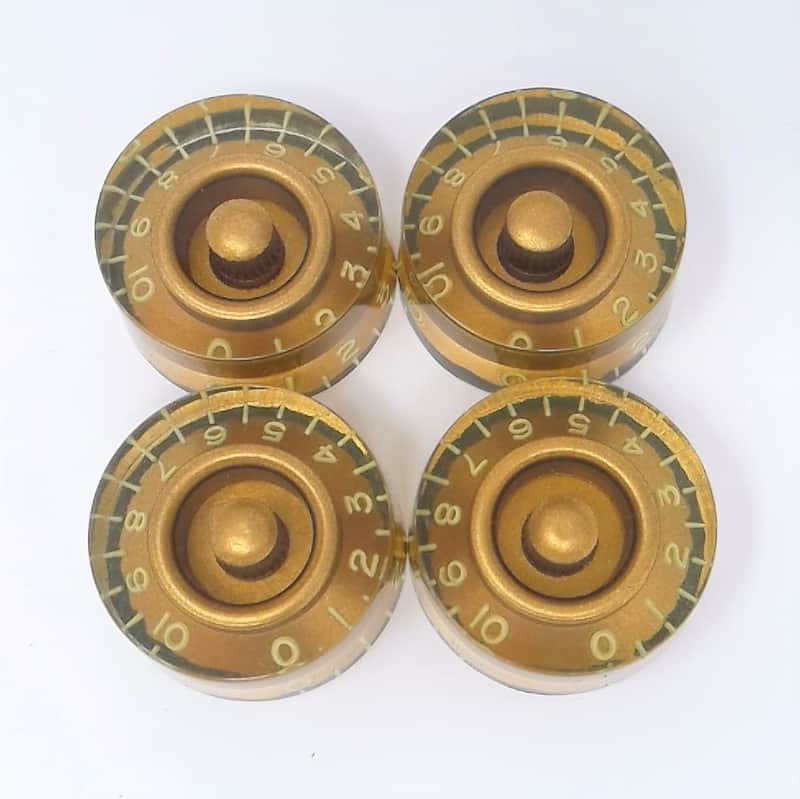 True Custom Shop® Gold Relic Embossed Speed Knob Set for Gibson USA Les Paul and SG image 1