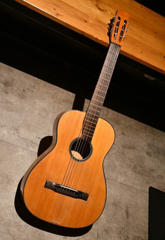 Vintage German Parlor Guitar, 1950's, video included image 1
