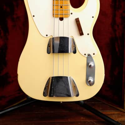 Aria T P-Bass Style Bass Guitar Vintage White Made In Japan Pre-Owned image 1