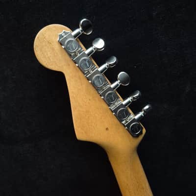 1963 Fender Duo-Sonic with Rosewood Fretboard - Transparent Red under Purple image 6