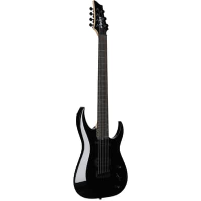 Schecter Sunset-7 Triad Electric Guitar, 7-String, Gloss Black image 6