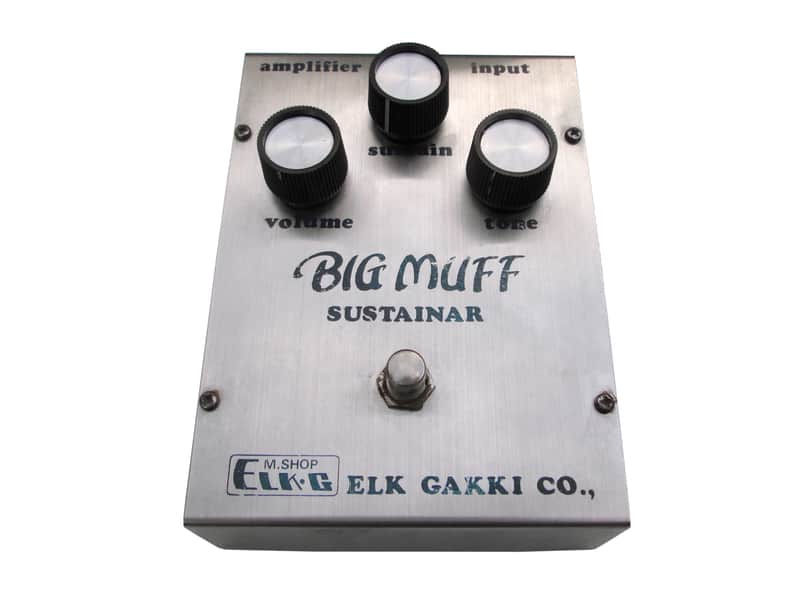 Vintage 70's Elk Super Fuzz Big Muff Mag Sustainar Set - Early