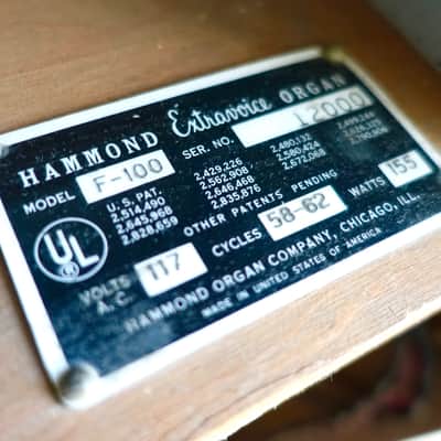 Hammond F100 Extravoice Tube Organ / Solovox / Novachord image 5