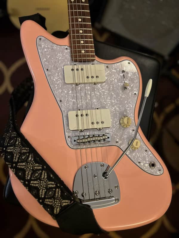 Fender CME Exclusive Player Jazzmaster - Shell Pink / White WRHB CuNiFe Pickups image 1