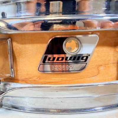 Ludwig Rocker Elite 3x13 Piccolo Maple Snare Drum Natural Finish 1990's image 2