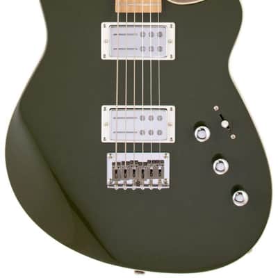 Reverend Descent Baritone Electric Guitar - Army Green with Maple Fingerboard image 1