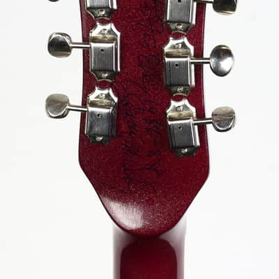 1988 Mosrite USA Semie Moseley Signed V63 Model Ruby Dust Rare SET-NECK Side Jack Model MINTY w Paperwork! image 13