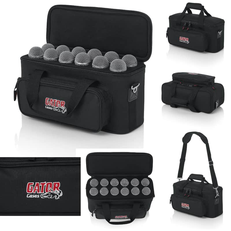 NEW - Gator GM-12B Padded 12x Microphone Bag image 1