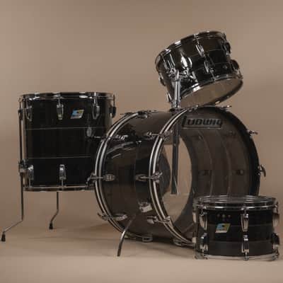 1970s Ludwig 'Tivoli' Vistalite in Smoke - 14x22, 8x12, 9x13, 16x16 image 1