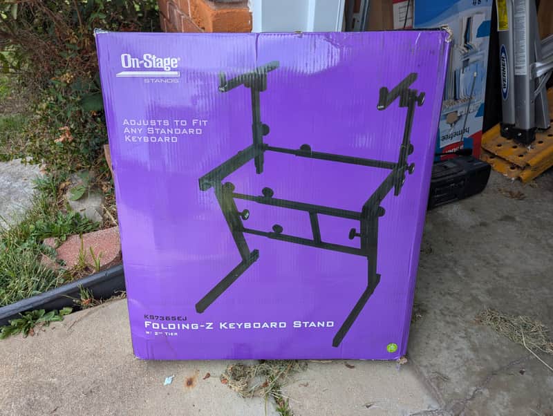 On-Stage Folding-Z Two Tier Keyboard Stand KS7365EJ - Heavy Duty - New image 1