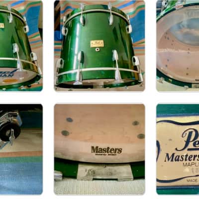Pearl 22’’x16’’ Pearl masters custom maple shell 1996 - Emerald mist image 2