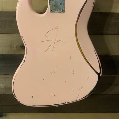 Real Life Relics Squier Jazz Bass Shell Pink Refinish Nitro Lacquer image 7
