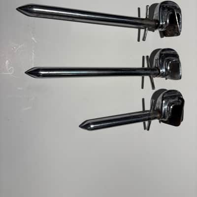 Rare McIntosh Clip on bass drum spurs x 3 1920’s-1930’s - Chrome image 4