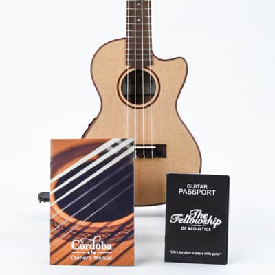 Cordoba 24TCE Tenor Spalted Maple Spruce Ukulele image 3