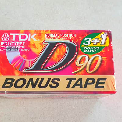 TDK D 90 Normal Position Type I Audio Cassette 4-Pack NEW OLD STOCK image 3