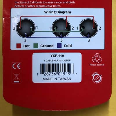Hosa YXF-119 Y Cable XLR3M to Dual XLR3F image 3