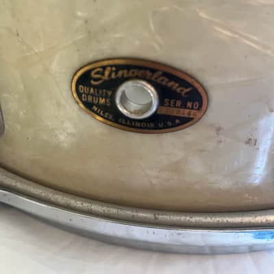 Slingerland Radio King 1950s 1960s  - Marine Pearl White image 10
