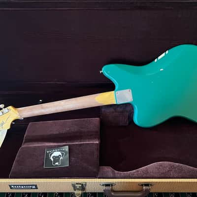 Nash Guitars - JM-63 British Racing Green with Competition Stripe and Matching Headstock image 3