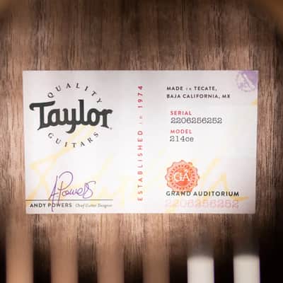 Taylor 214ce Grand Auditorium Acoustic/Electric Guitar with Gig Bag image 14