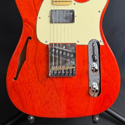 G&L Tribute ASAT Classic Bluesboy Semi-Hollow Electric Guitar Clear Orange Finish image 1