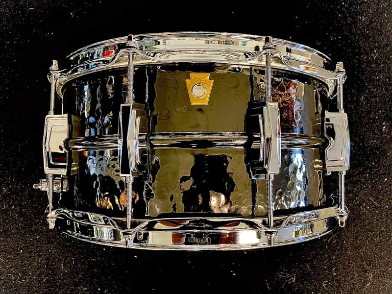 Ludwig LB417K Hammered Black Beauty 6.5x14" Brass Snare Drum image 1