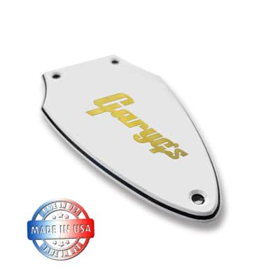 3 Ply White/Black/Black Truss Rod Cover for Flying V + Gold Decal image 2