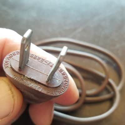 NEC one (1) 117V Power Cord Electric Cable cut Japan Vintage non-polarized brown 1940s-1960s image 4