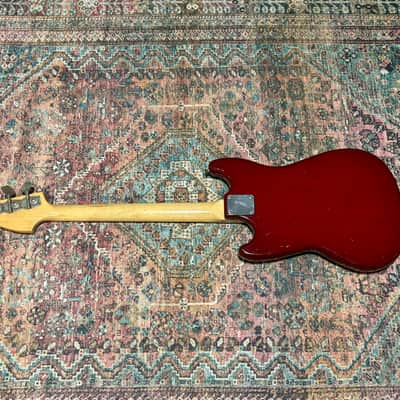 1978 Fender Musicmaster Bass Guitar - Wine Red image 7