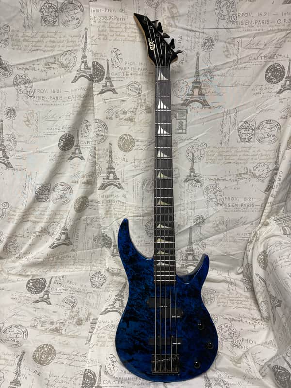 Applause GTX-55 1985 Blue Marble 5-String Bass Made By Ovation