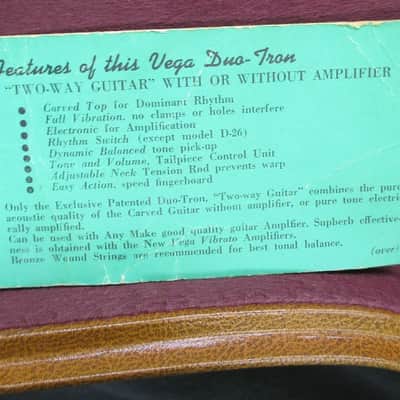 1940's Vega Duo-Tron Jazz Box with original case image 21