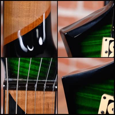 Jackson Usa Custom Shop KE-2H TOM Roasted Kelly Flame Maple Top Transparent Green Burst 2024 w/OHSC (B-stock) image 12
