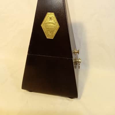 Fully Restored Antique Wood Bell Metronome de Maelzel by Seth Thomas Clocks Dark Walnut, Lacquered Brass Trim,  Beats Evenly image 16