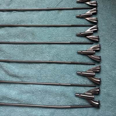 Ludwig 8 Bass Drum Bow Tie Tension Rods and Claws - Transition Badge era 50s 60s - Nickel image 2