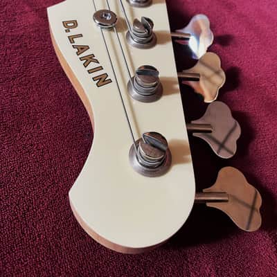 D.LAKIN 6034 USA "Wilkins Thin Skin Poly" Olympic White Jazz Bass image 6