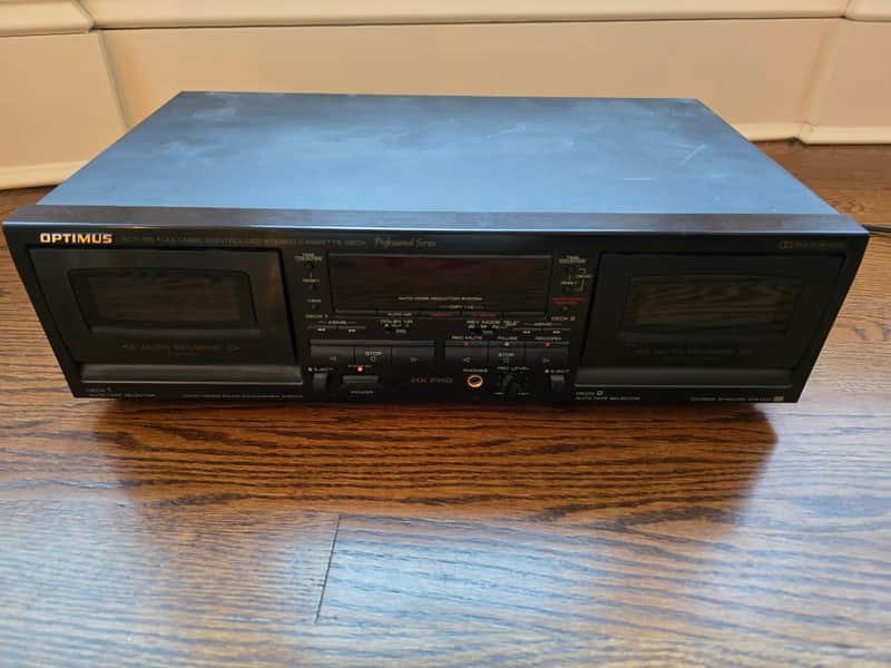 Optimus SCT-55 dual bay cassette deck Late 1990s - Black image 1