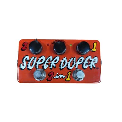 Used ZVEX Hand Painted Super Duper 2-in-1 Overdrive Distortion Boost Pedal