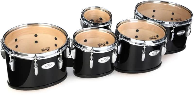 Pearl Finalist Marching Tenor Drums - 6/8/10/12/13 inches Midnight Black image 1