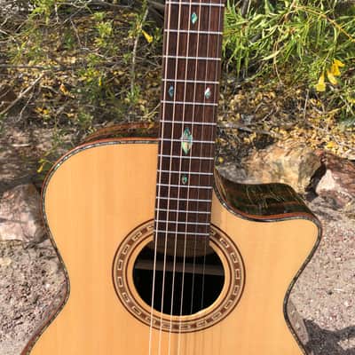 Washburn WCG80SCEG-L WCG80 Comfort Series Grand Auditorium Cutaway Acoustic Electric Guitar w/ Case image 6
