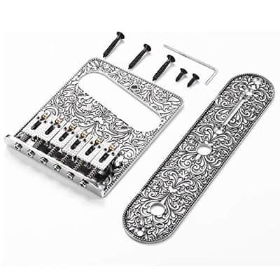 6 String Saddle Bridge Plate for Tele Style Guitars image 1