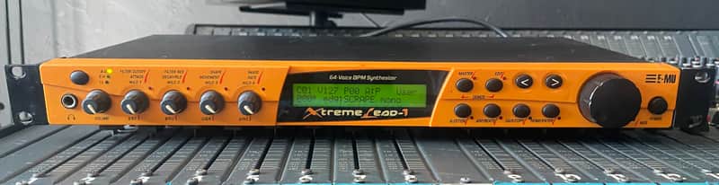 E-MU Systems Xtreme Lead-1 Rackmount 64-Voice Expandable Synthesizer 2000 - Orange image 1