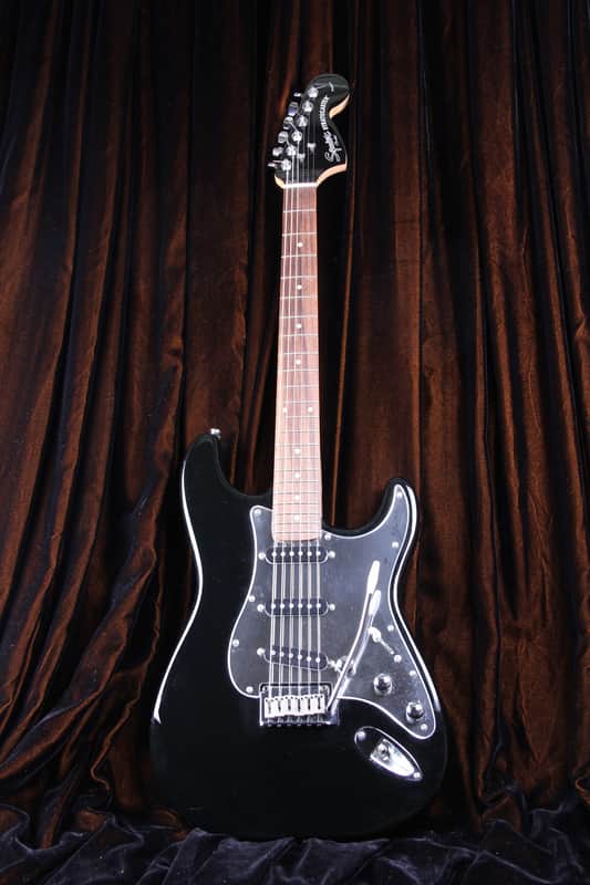 2004 Squier by Fender Stratocaster Standard -Black with | Reverb