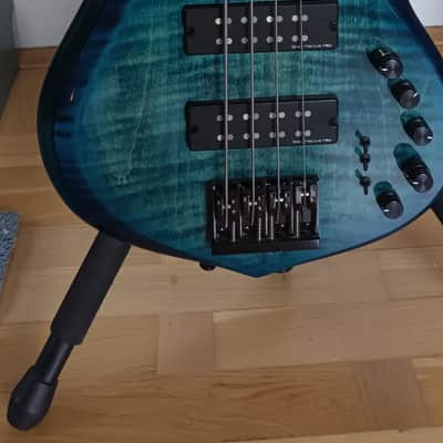 Sire 2nd Generation Marcus Miller M7 TBLB Alder 4-String with Fretless Ebony Fingerboard - Transparent Blue Burst image 9