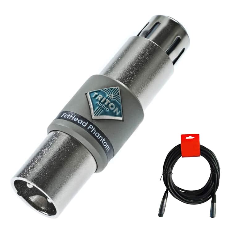 TRITON AUDIO FetHead Phantom In-Line Microphone Preamp Bundle with 20" XLR-XLR Cable image 1