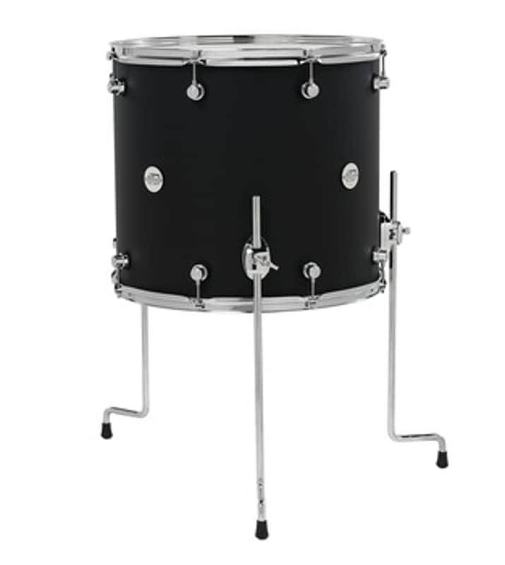 DW DDLM1618TTBL DESIGN SERIES Black Satin16X18 Maple  Floor Tom w/ Legs | 18" Floor Tom image 1