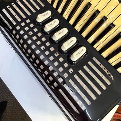 Excelsior Model 245 Accordion Piano Black Gloss Finish With Original Case image 4