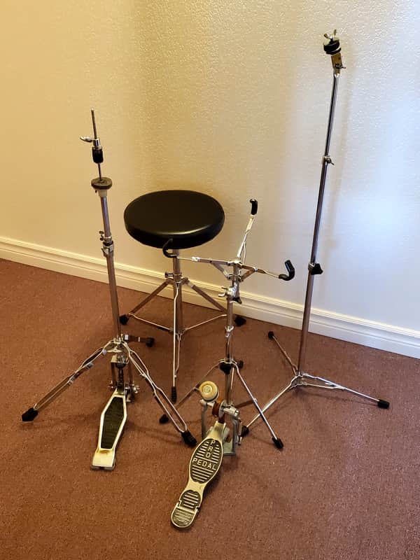 4 Vtg 60's-70's PEARL DRUM Stands - Super Smooth Time Capsules - "Gorgeous Clean" image 1