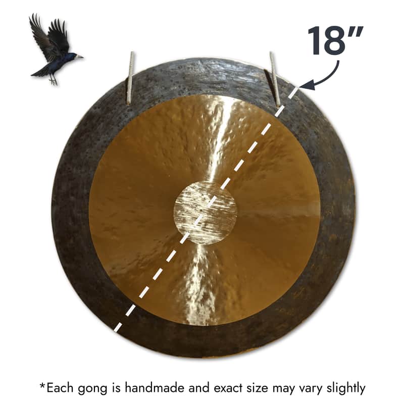 18" (C#3+10) Horizon Gong by Raven Sounds, Handmade Bronze Wind Gong, Free Mallet image 1